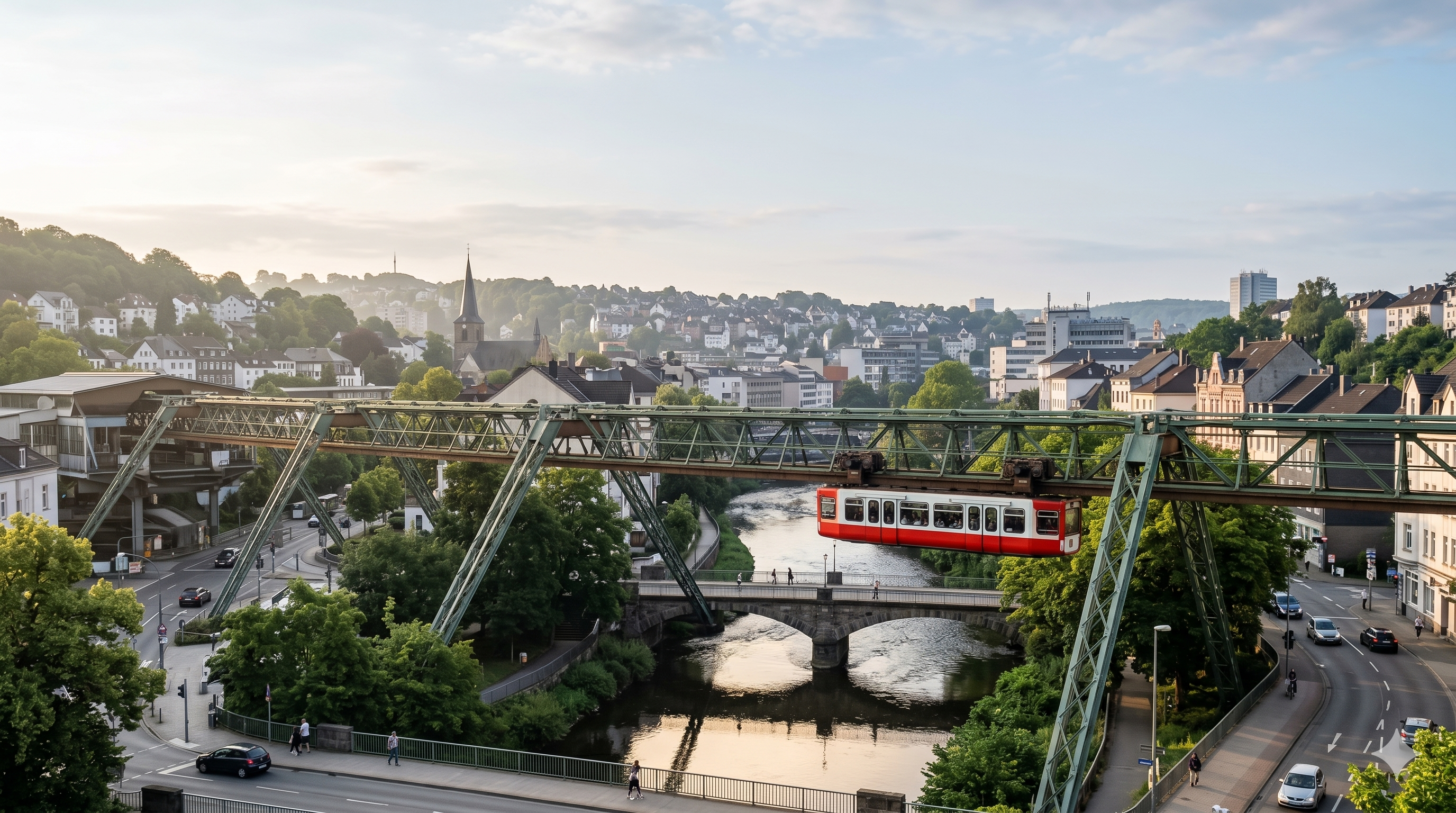 Wahrzeichen Wuppertal — Schwebebahn